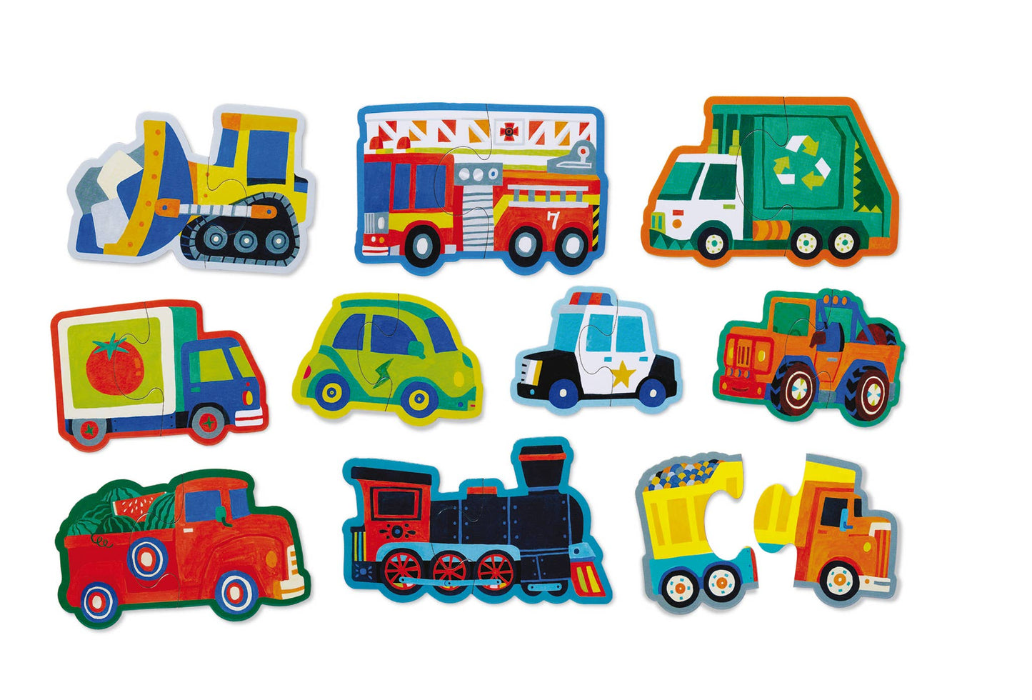 Vehicles 2-Piece Let's Begin Puzzle