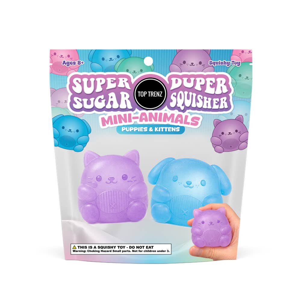 Super Duper Sugar Squisher - Mini Kitty & Puppy (Two Pack)