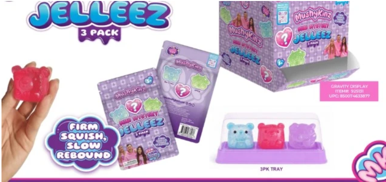 MushyKinz Mini Mystery Jelleez Squishy Series 1 (3-pack)