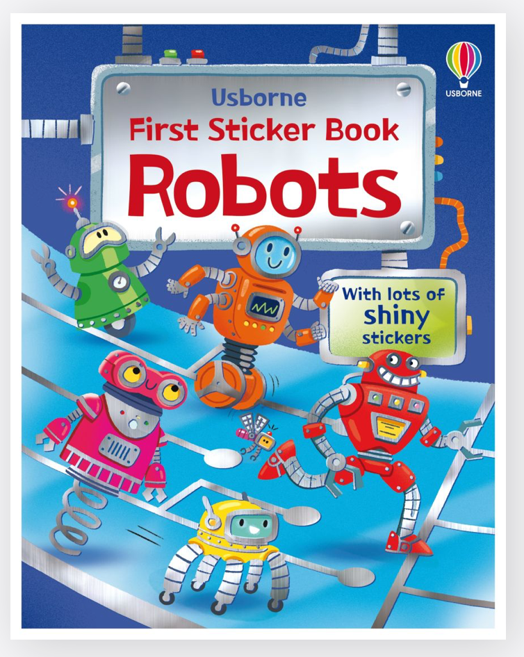 First Sticker Books Robots Usborne