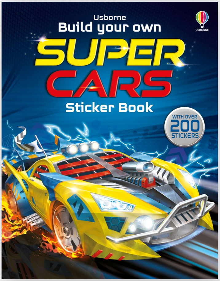 Build Your Own Supercars Sticker Book Usborne
