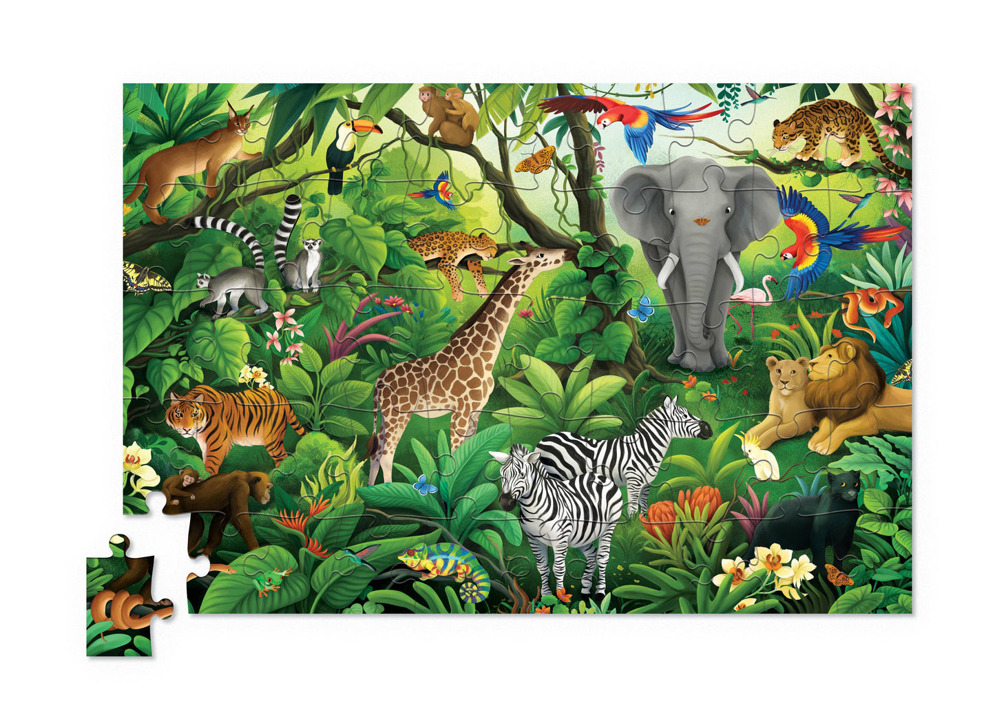 Jungle Paradise 50-Piece Mini Holographic Puzzle