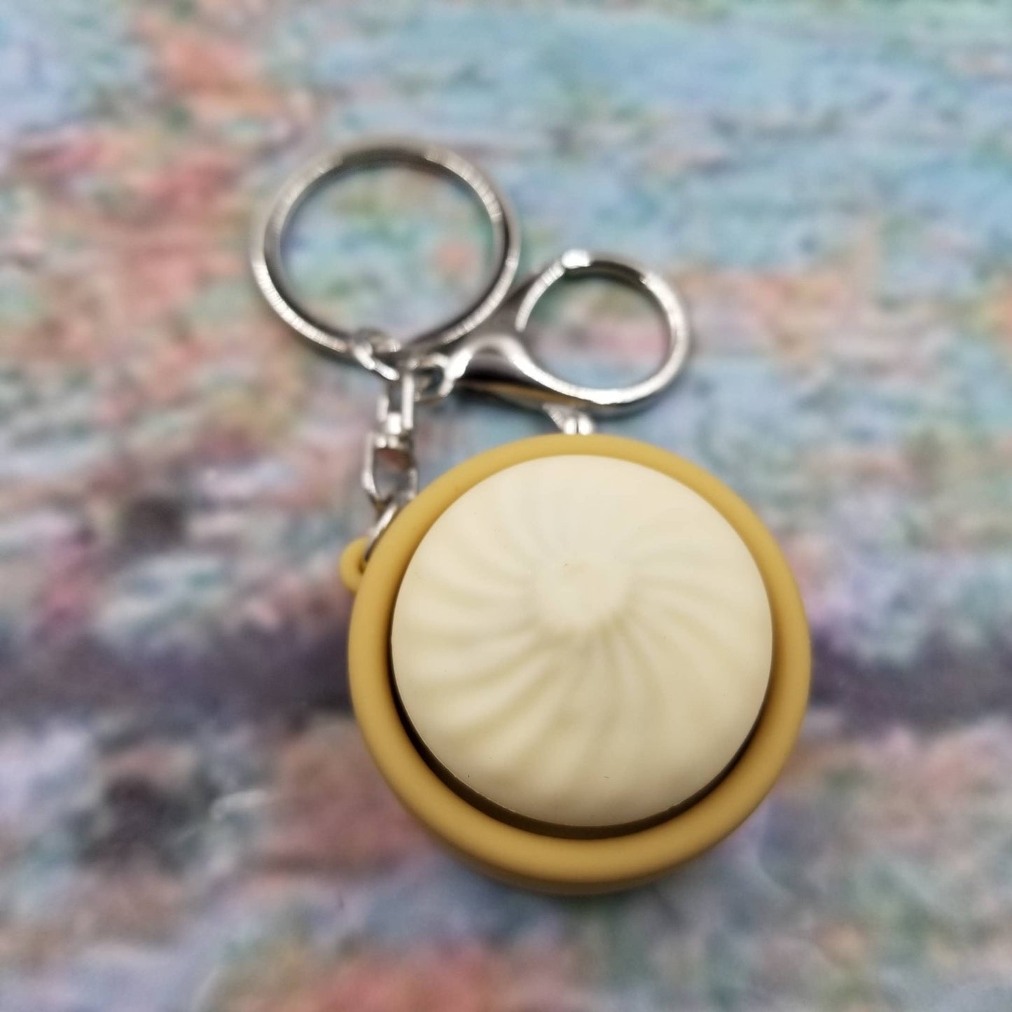 Steamed Buns Bao Bun Sensory Button Keychain Fidget Toy