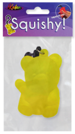 Yellow Gummy Bear Squish Bag Clip