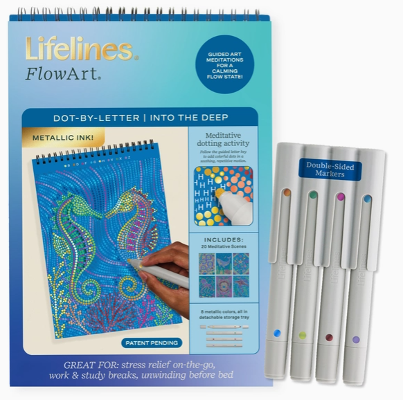 FlowArt Dot-By-Letter, Into the Deep - Metallic Ink