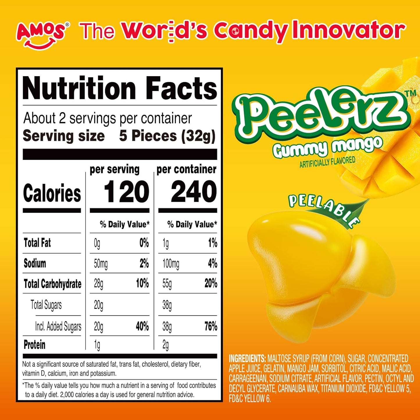 Amos Gummy Peelerz Mango