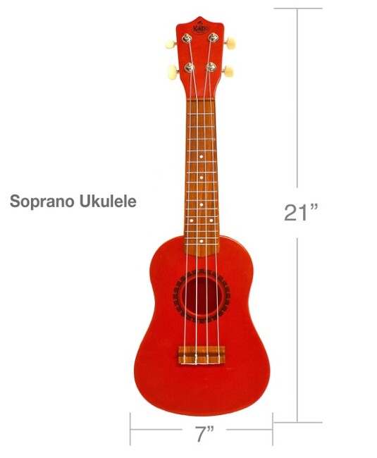 Kakoo Ukulele Sunset Red