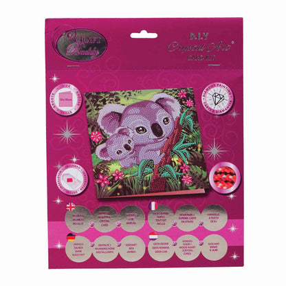 Crystal Art Card Kit: Koala Hugs