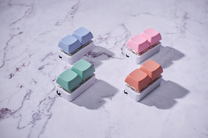 2 Key Mechanical Keyboard Fidget Keychain - Pastel Colors