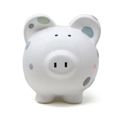 Pastel Polka Dot Piggy Bank