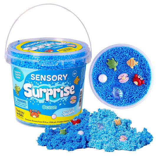 Ocean Theme Charms Sensory Surprise Squishy Foam Bucket