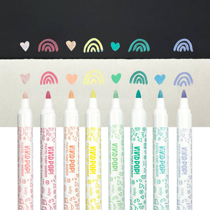 Vivid Pop!: Opaque Water-Based Paint Markers - Pastel (Set of 8)