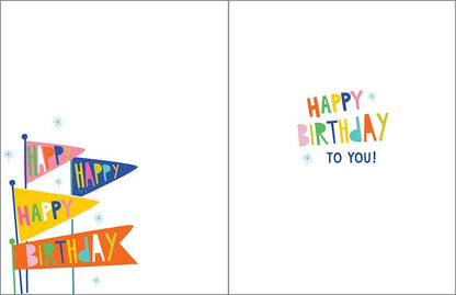 Birthday Flags Birthday Greeting Card