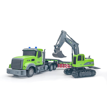 Buddy Truck- 2 in 1 RC Hauler & Excavator with LED Lights