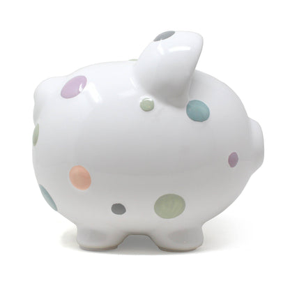 Pastel Polka Dot Piggy Bank