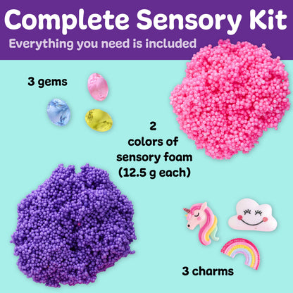 Unicorn Charms Sensory Surprise Squishy Foam Bucket