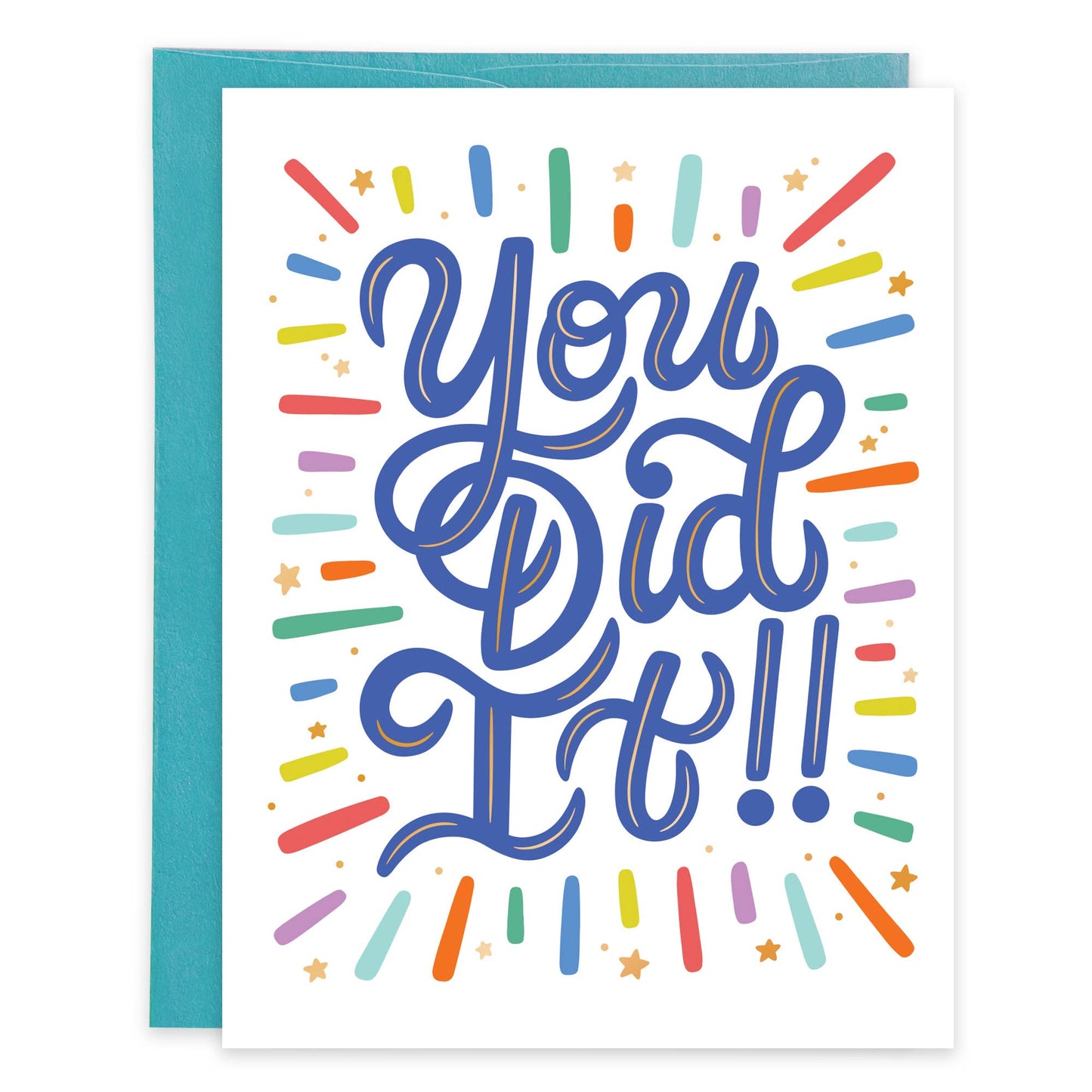 You Did It Burst Congratulations Greeting Card