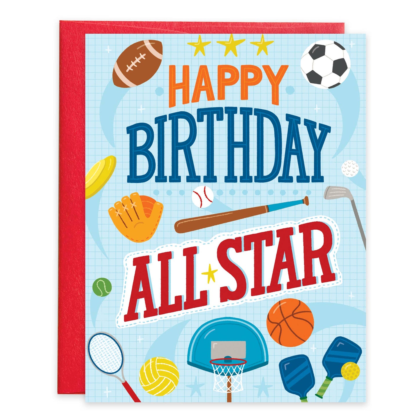All Star Sports Birthday Greeting Card