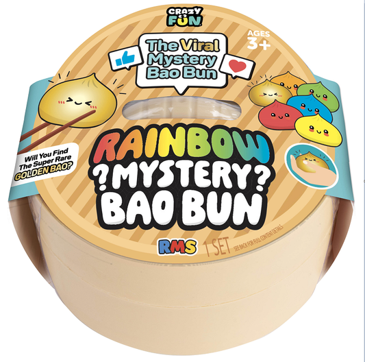RMS® Crazy Fun™ Mystery Squishy Dumpling Bao Bun – Rare Rainbow Chase