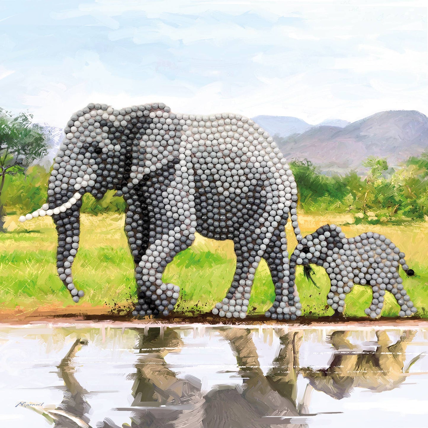 Crystal Art Card Kit: Elephant