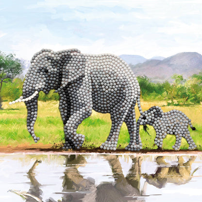 Crystal Art Card Kit: Elephant