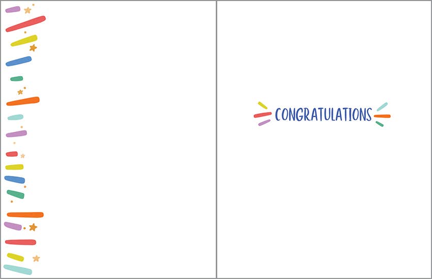 You Did It Burst Congratulations Greeting Card