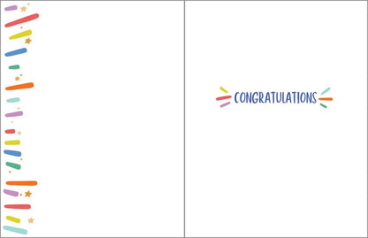 You Did It Burst Congratulations Greeting Card