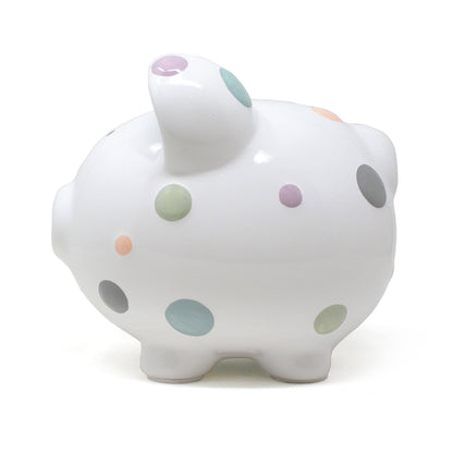 Pastel Polka Dot Piggy Bank