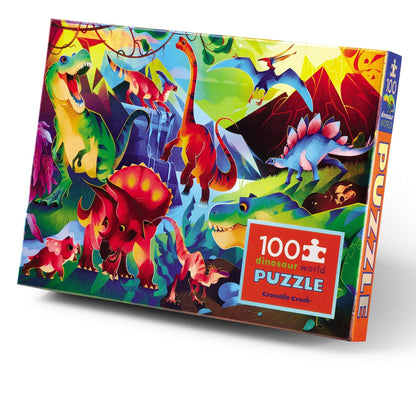 Dinosaur World 100-Piece Holographic Puzzle