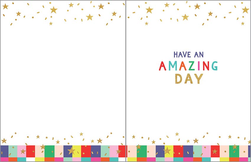 Birthday Greeting Card - Colorful Squares