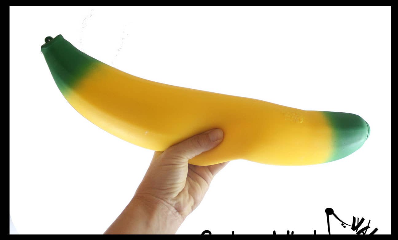 1 Jumbo Doh Banana Fruit Soft Fluff- Filled Squeeze Squishy