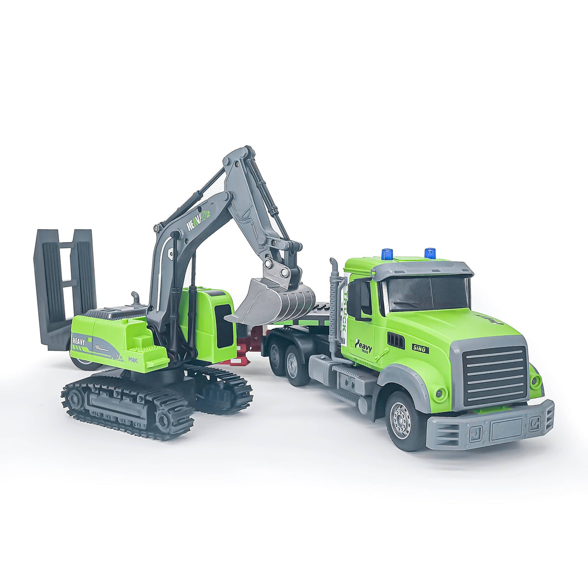 Buddy Truck- 2 in 1 RC Hauler & Excavator with LED Lights