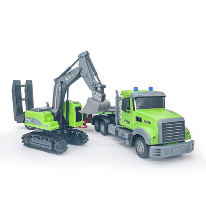 Buddy Truck- 2 in 1 RC Hauler & Excavator with LED Lights