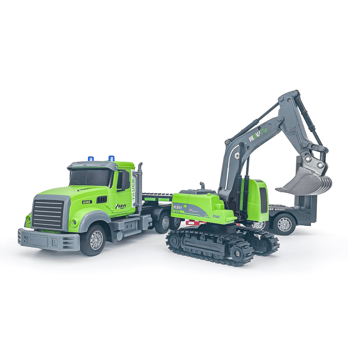 Buddy Truck- 2 in 1 RC Hauler & Excavator with LED Lights