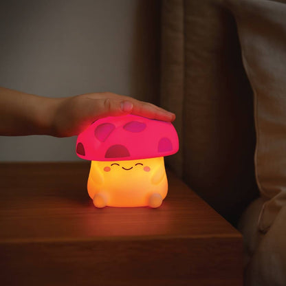 Pink Mushi Ambient Mushroom Night Light - Squishy Silicone USB-C