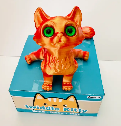 3D Twiddle Kitty Fidget Toy