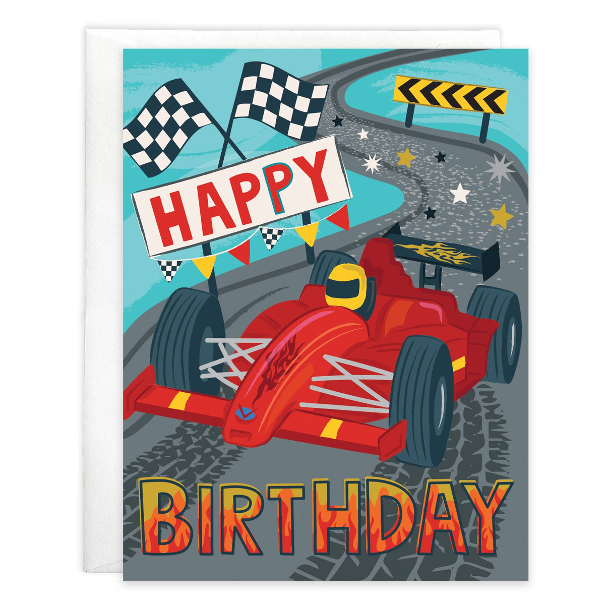 Birthday Greeting Card - Racetime