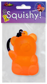 Orange Gummy Bear Squish Bag Clip