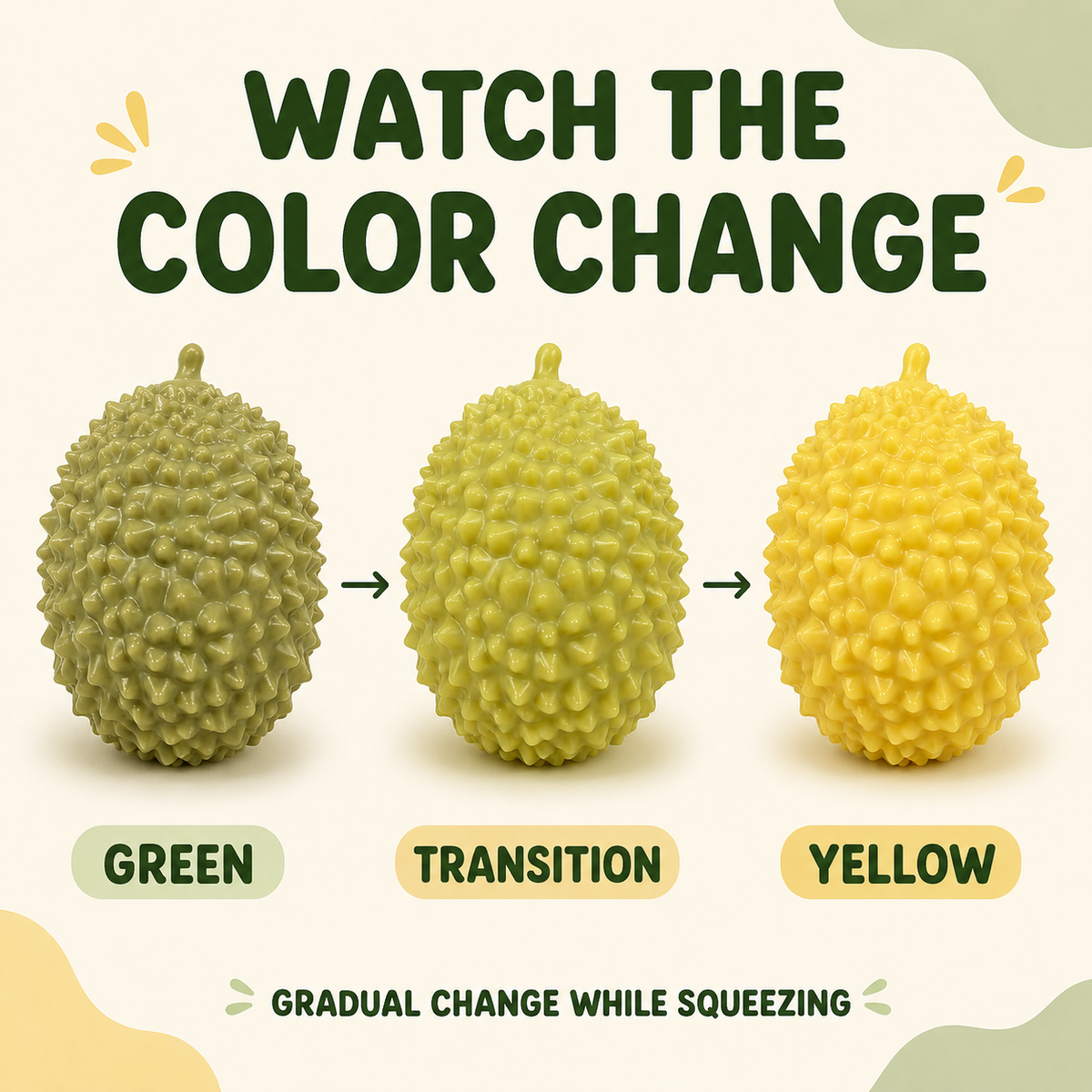 Color-Changing Crunchy Durian Squishy Toy