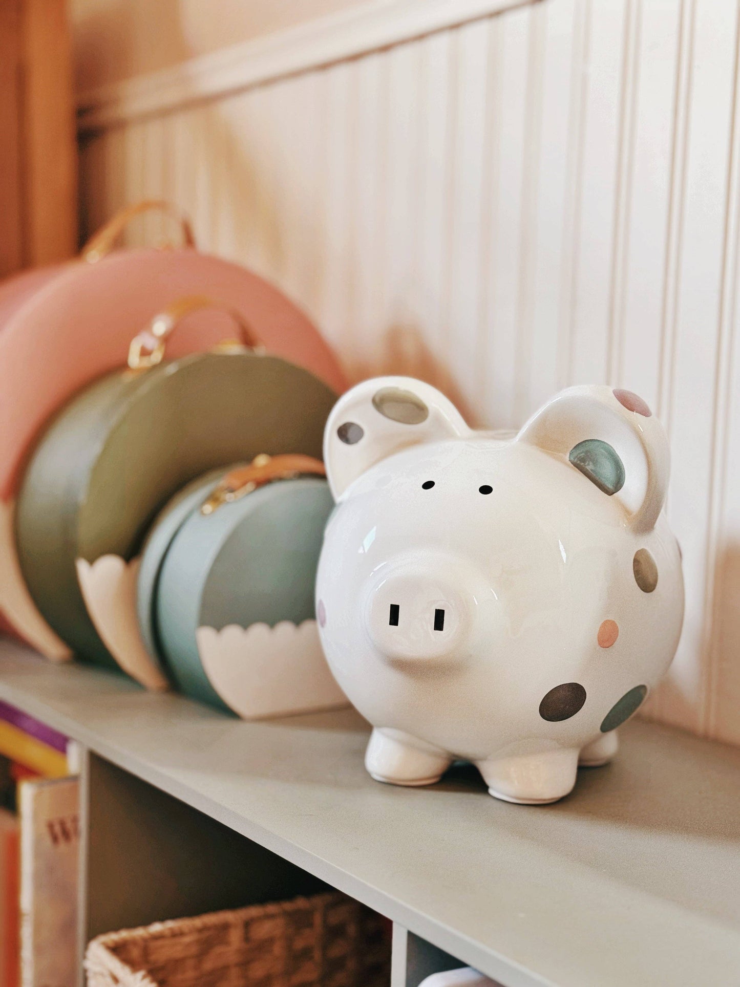 Pastel Polka Dot Piggy Bank