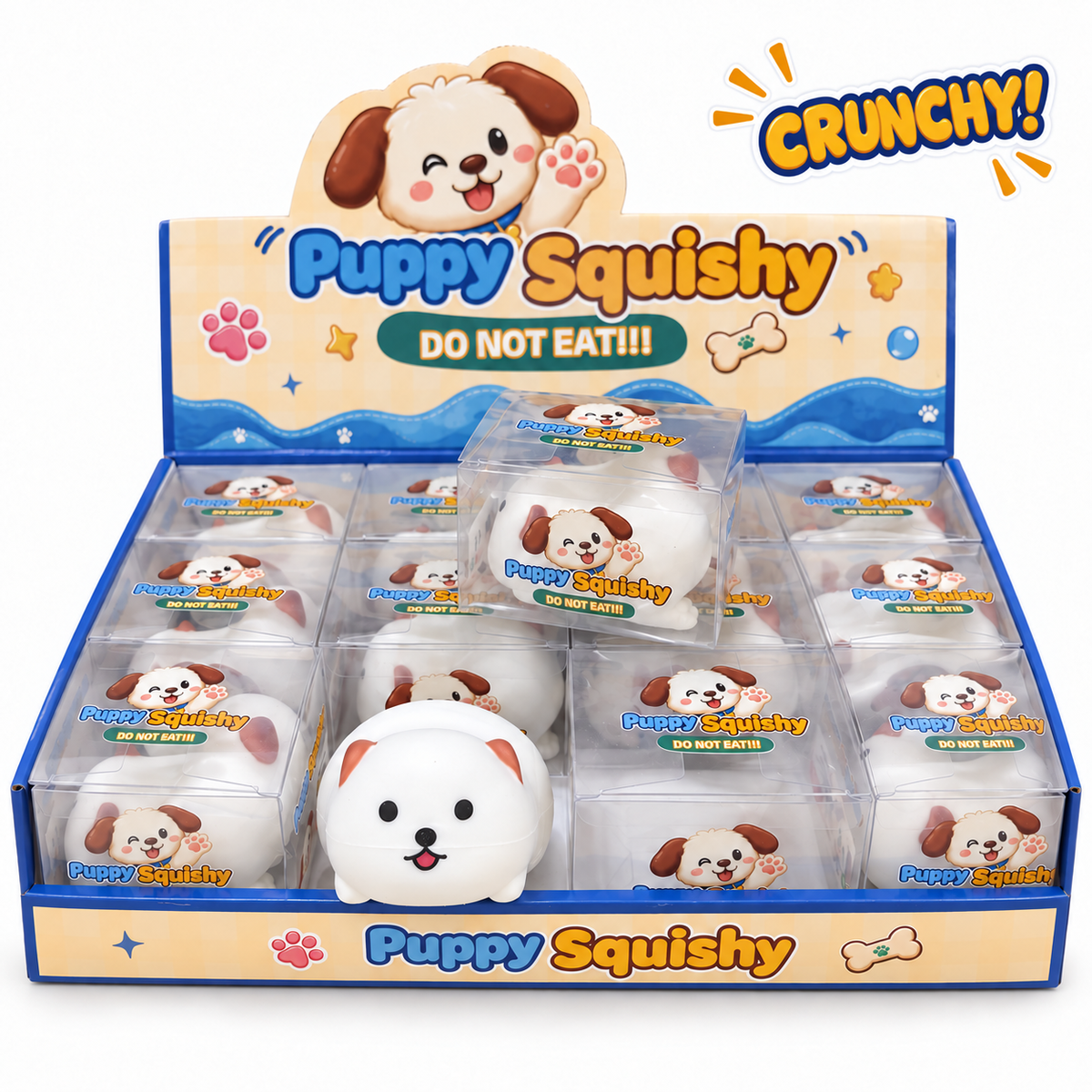 Cute Crunchy Pug Dog Block Squishy Toy