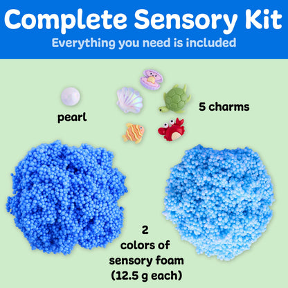 Ocean Theme Charms Sensory Surprise Squishy Foam Bucket