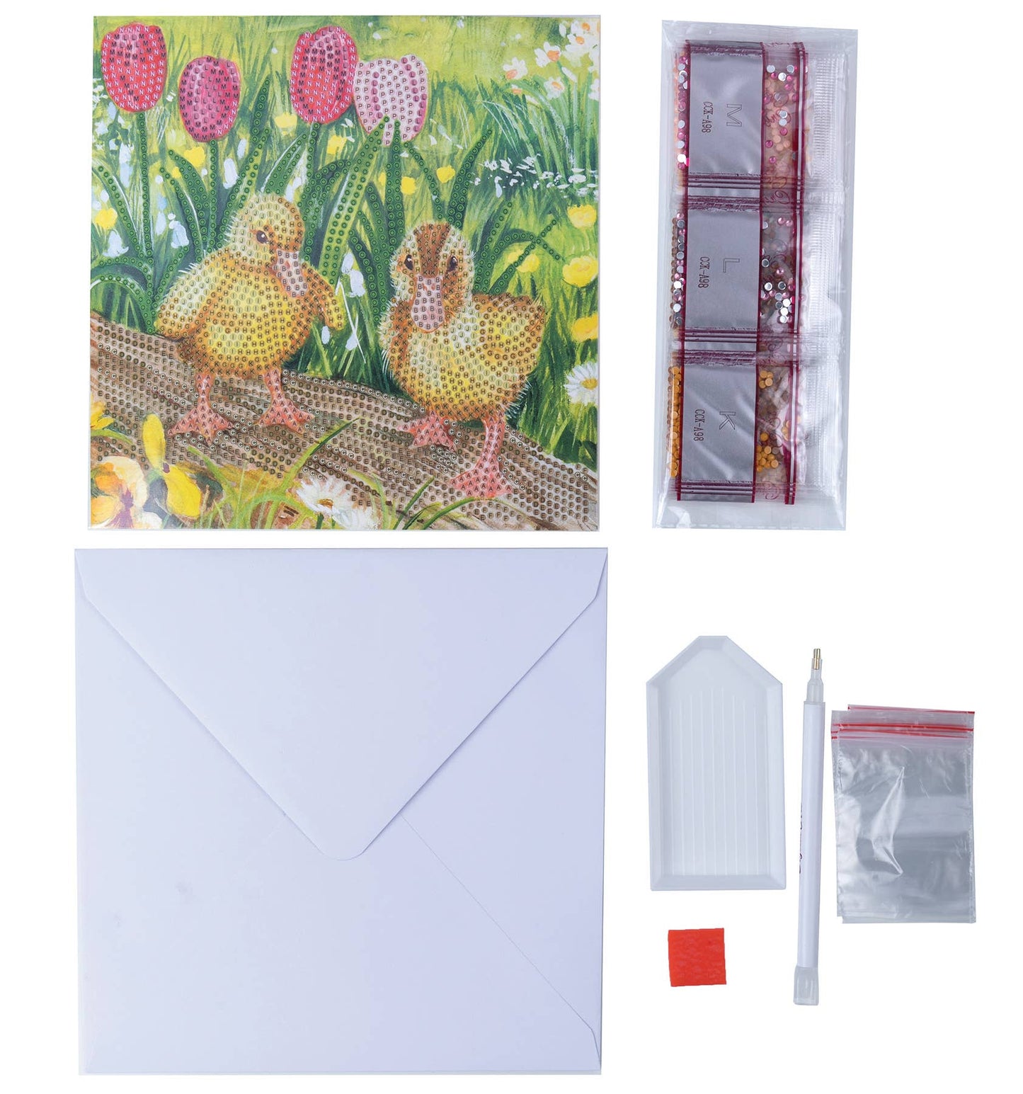 Crystal Art Card Kit: Spring Chicks