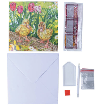 Crystal Art Card Kit: Spring Chicks