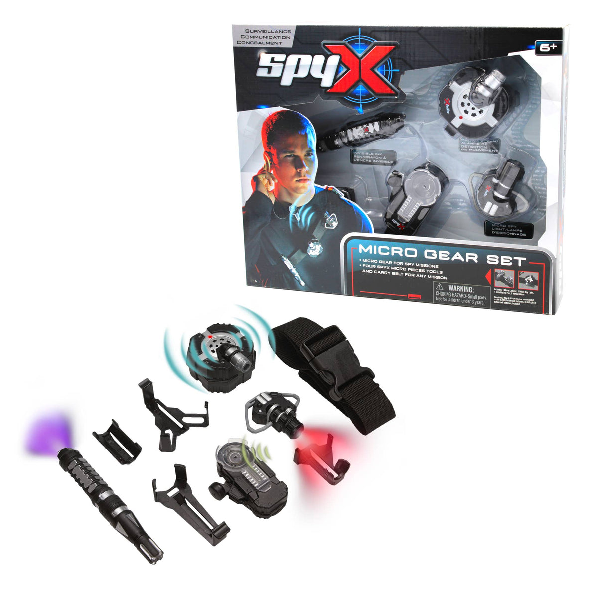 SpyX Micro Gear Set - 4 Must-Have Spy Tools+Adjustable Belt