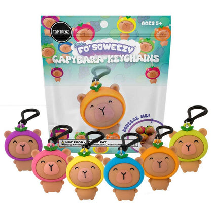 Fo Sqweezy Capybara Squish Keychains