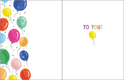 Floating Balloons Birthday Greeting Card