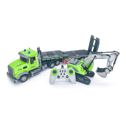 Buddy Truck- 2 in 1 RC Hauler & Excavator with LED Lights