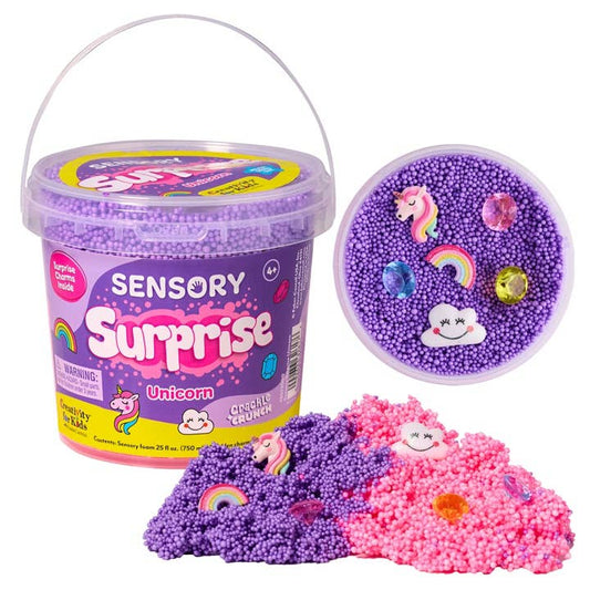 Unicorn Charms Sensory Surprise Squishy Foam Bucket