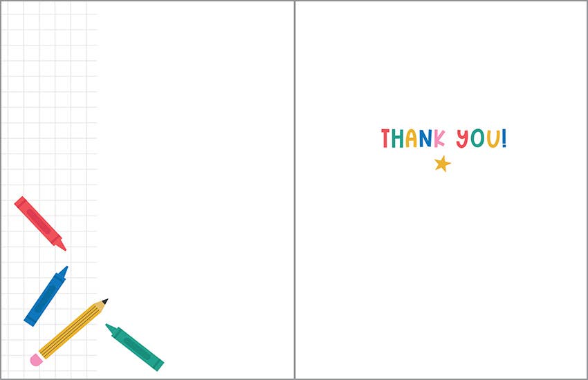 Amazing Teacher Thank You Greeting Card